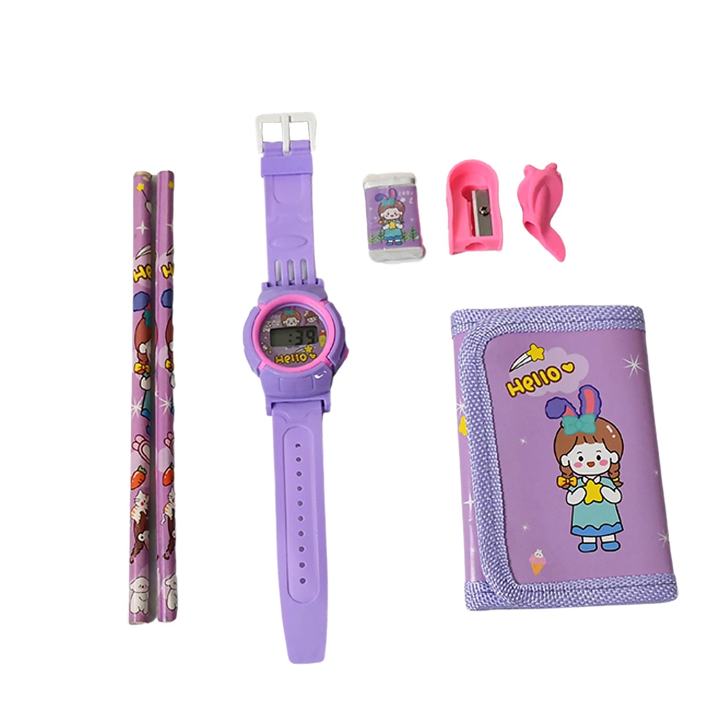 Stationery Set for Kids – 7-in-1 School Kit (Pack of 7 Pcs)