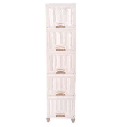 Multi-Purpose 5-Layer Plastic Storage Drawer Cabinet for Home and Office